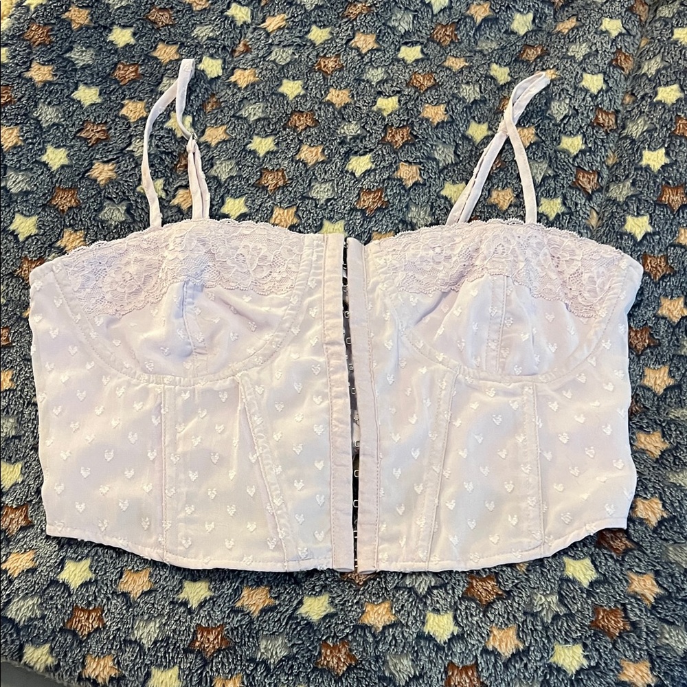Lace Bustier Top in Light Pink